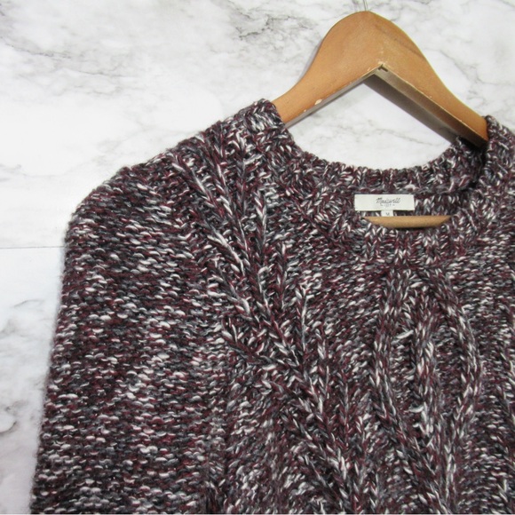 Madewell Marled Side Slit Knit Sweater Size Medium - Picture 4 of 14